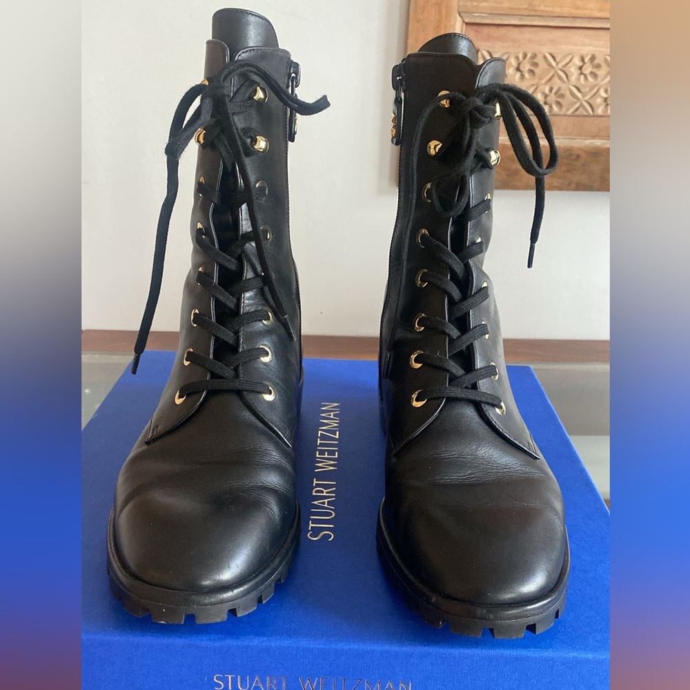 Stuart Weitzman Black Laine Boots - 9B